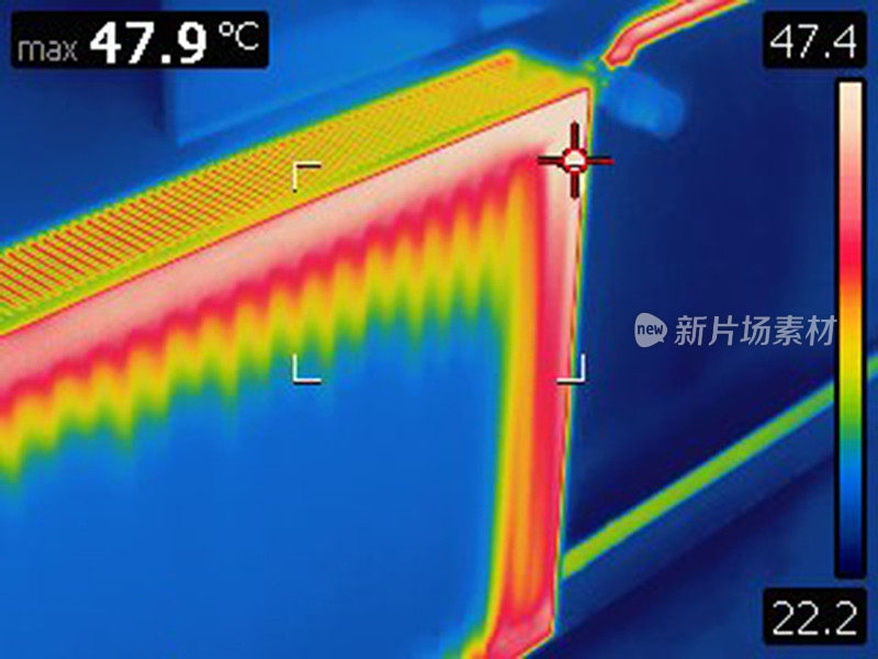 家用散热器散热的红外热像