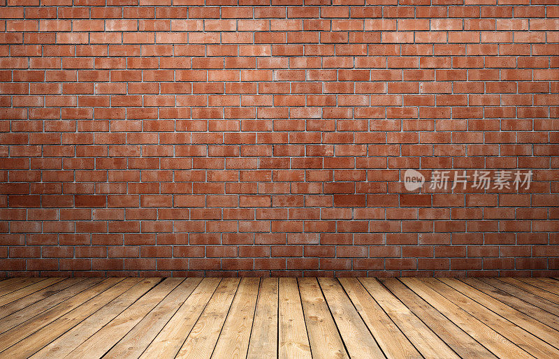 红砖墙，木地板