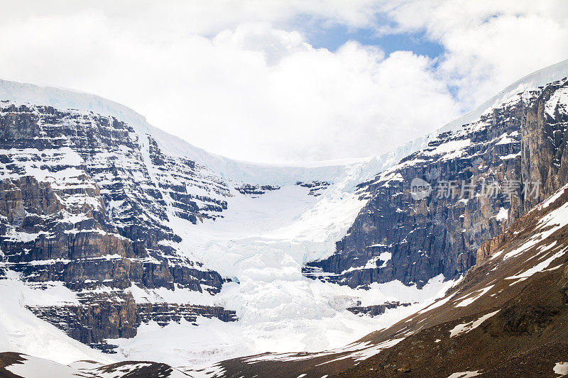 加拿大落基山脉哥伦比亚冰原阿萨巴斯卡冰川