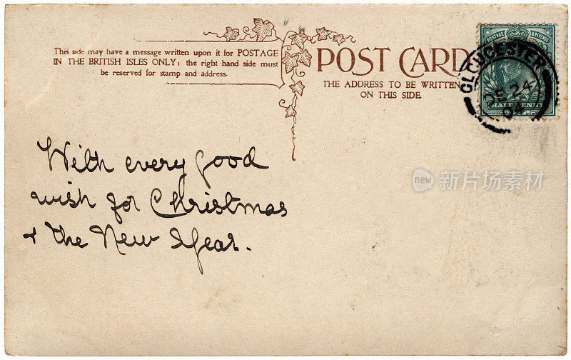 英国圣诞明信片1904