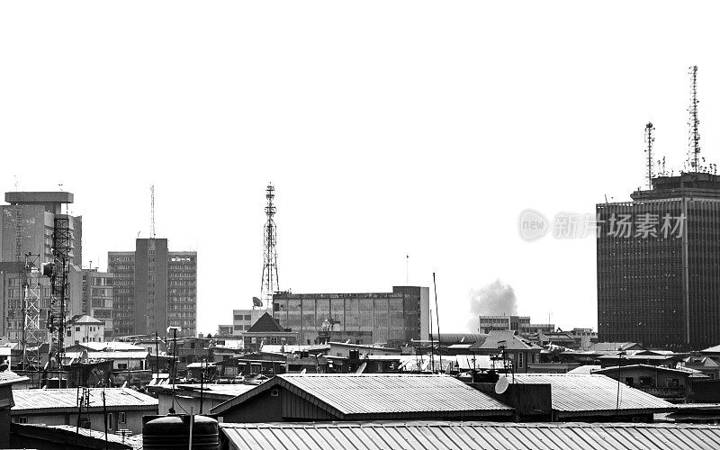 尼日利亚拉各斯市中心的景色。