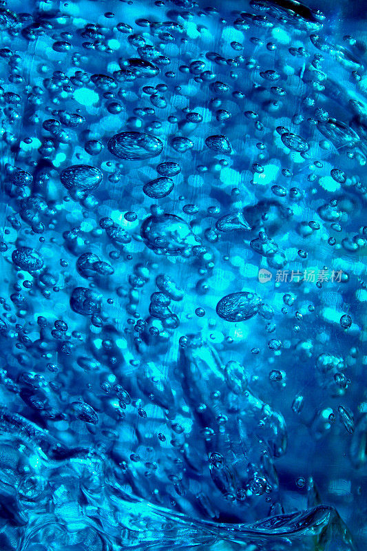 蓝色泡沫背景-发胶