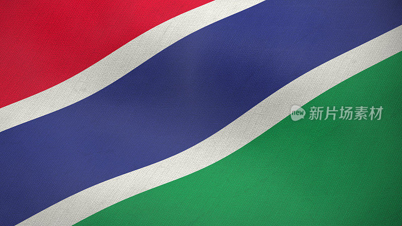 3D冈比亚国旗