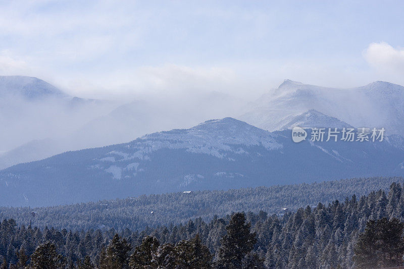 派克峰冬季降雪