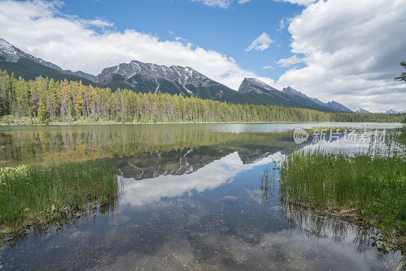 加拿大的山湖景观