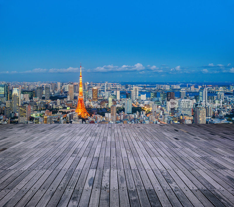 空木地板与城市景观