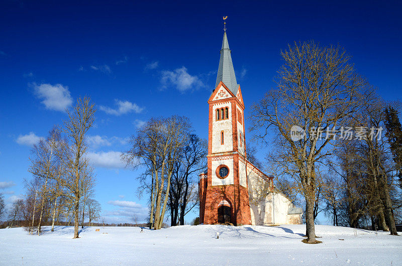 在拉脱维亚克里穆尔达的老路德教会