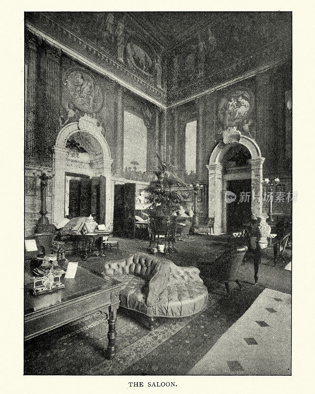 布莱尼姆宫的酒吧，19世纪末