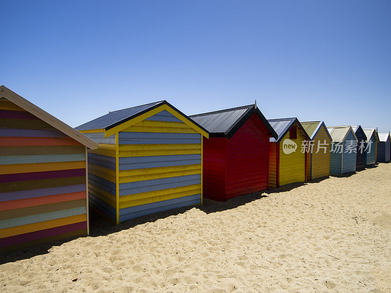 海滩Boxes-Melbourne-Australia。