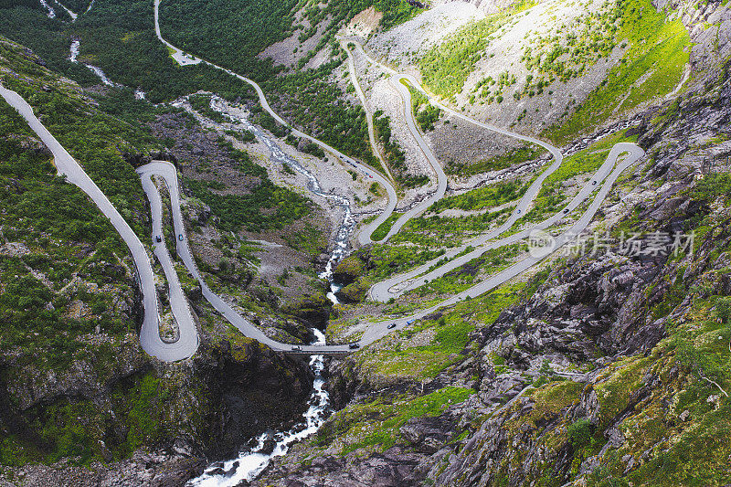挪威的巨魔路和山涧