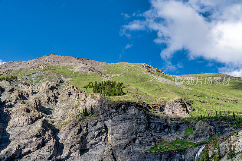 落基山脉美丽的山景