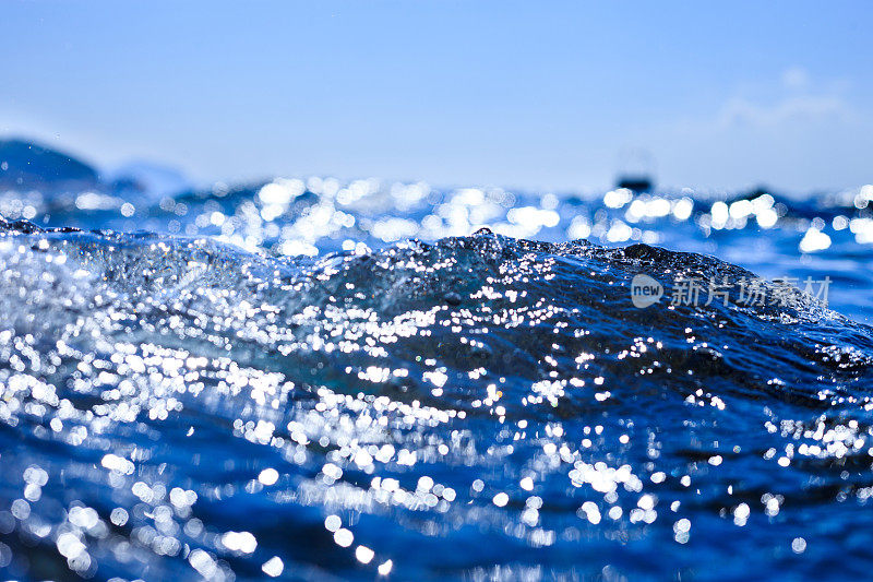 海浪。海面特写