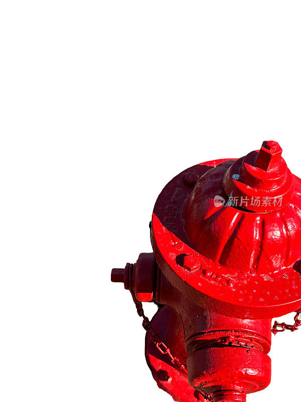 红色消防栓隔离白色背景