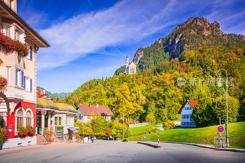 德国新天鹅堡——施万高迷人的小镇，美丽的秋色，童话般的巴伐利亚阿尔卑斯山