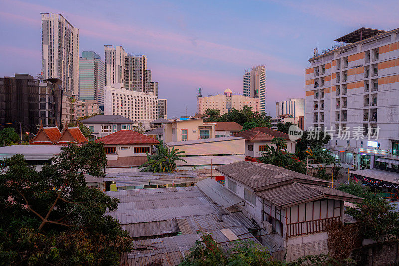 日落时的曼谷市景