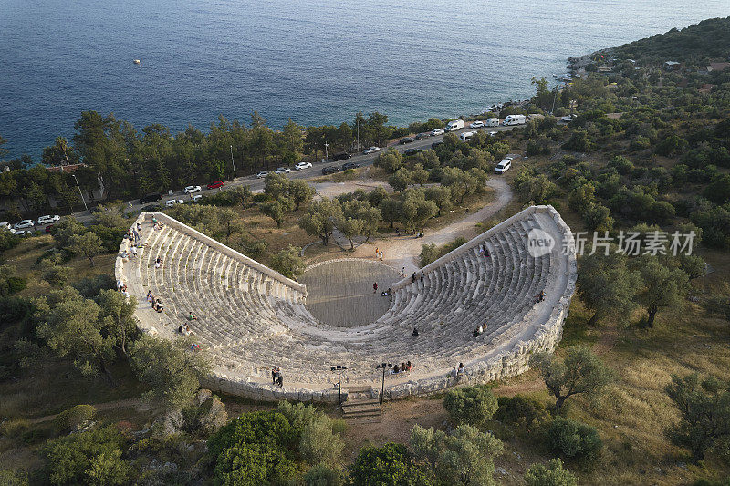 古代剧院Kaş，土耳其安塔利亚