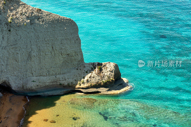 希腊科孚岛的海滩