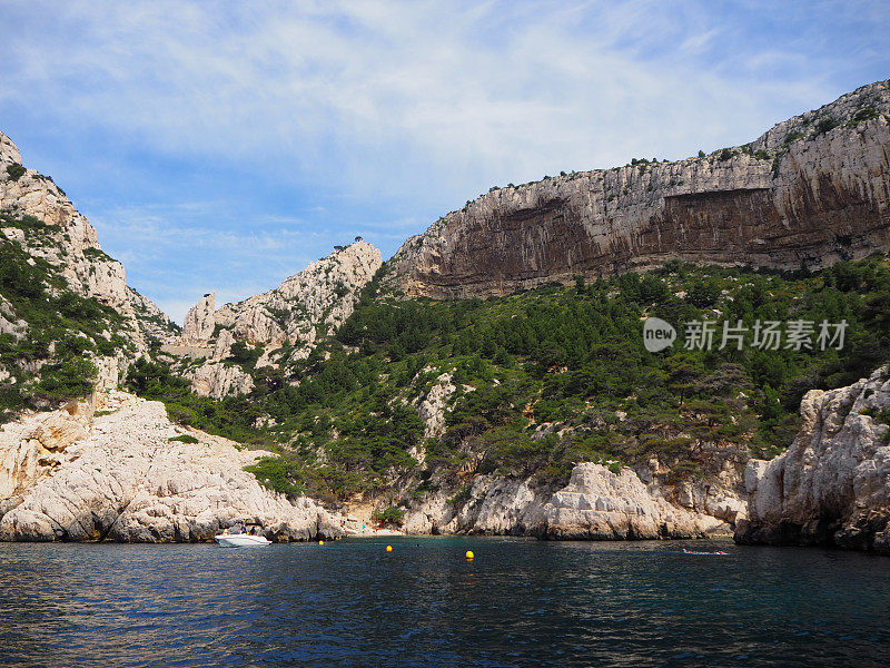 法国南部马赛和卡西斯之间的法国Calenques风景。