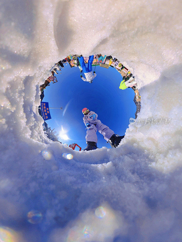滑雪360度全景