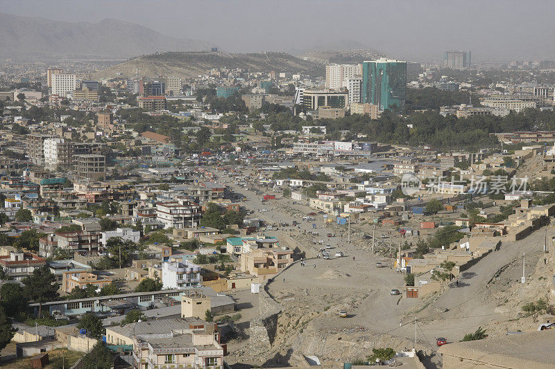 阿富汗喀布尔市中心的景色