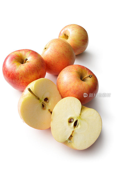 果实:白色背景上孤立的苹果
