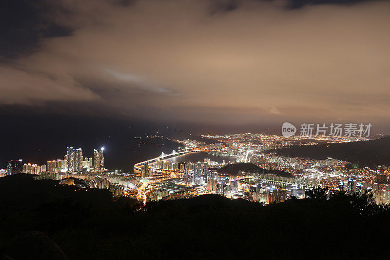 韩国釜山市容和广安大桥