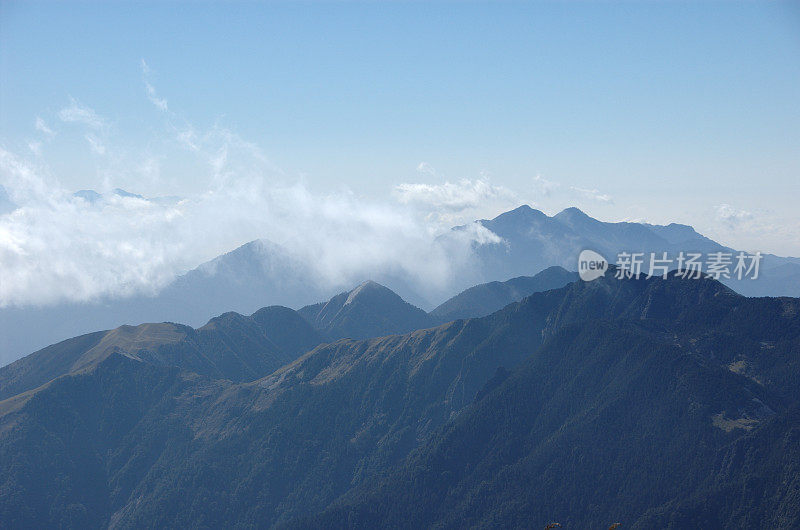 从雪山看中央山脉(台湾)