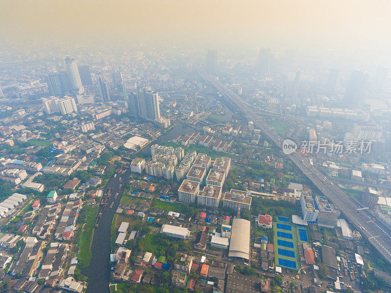 泰国曼谷城市景观全景