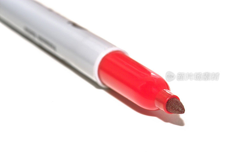 红色毛毡尖记号笔