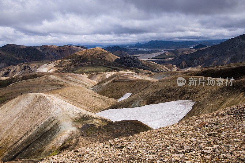 Landmannalaugar附近的火山景观