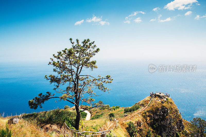 马德拉岛西南部的Calheta海岸