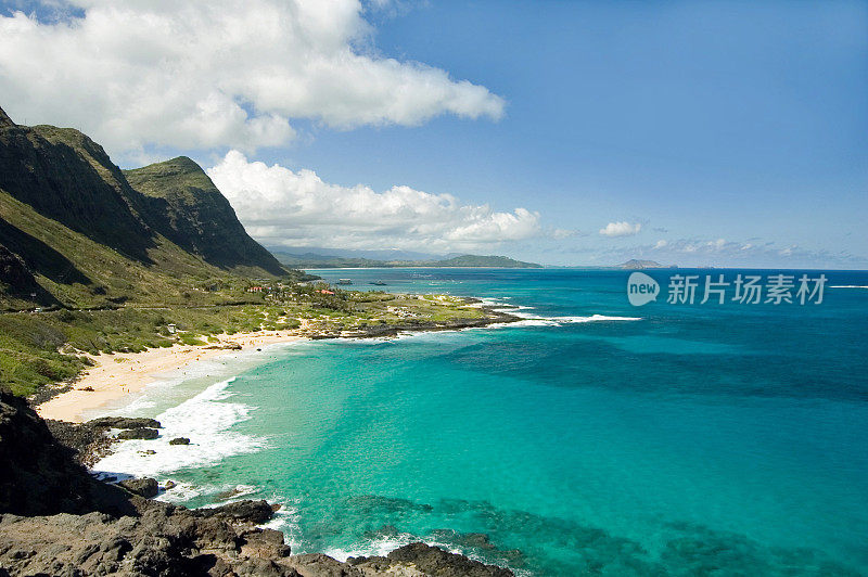 瓦胡岛全景风景