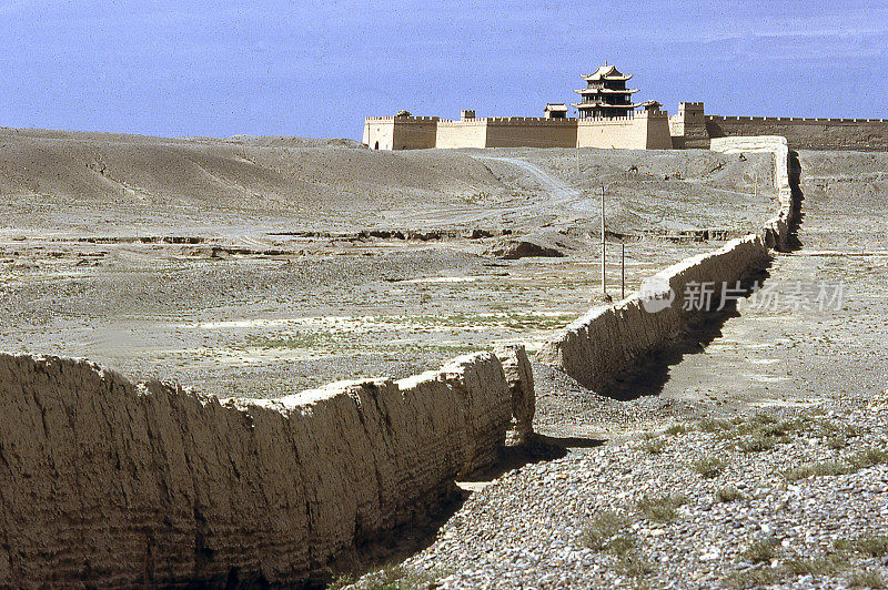 嘉峪关堡戈壁沙漠丝绸之路长城中国