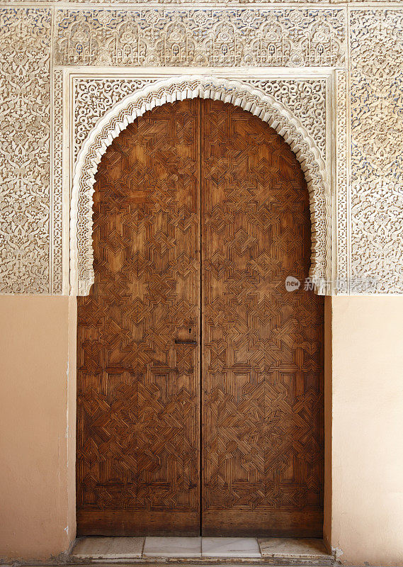 格拉纳达阿尔罕布拉宫的门口细节