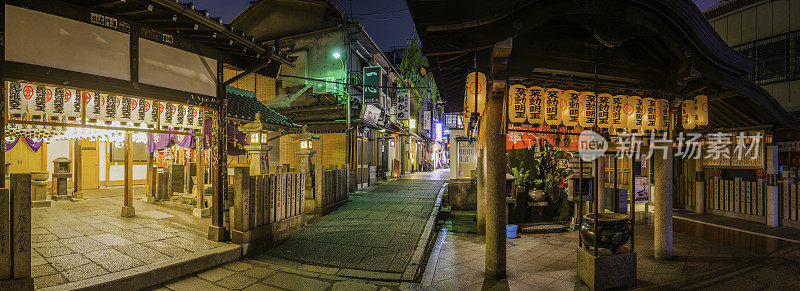 大阪安静的法真寺小巷，餐馆酒吧，日本的夜生活