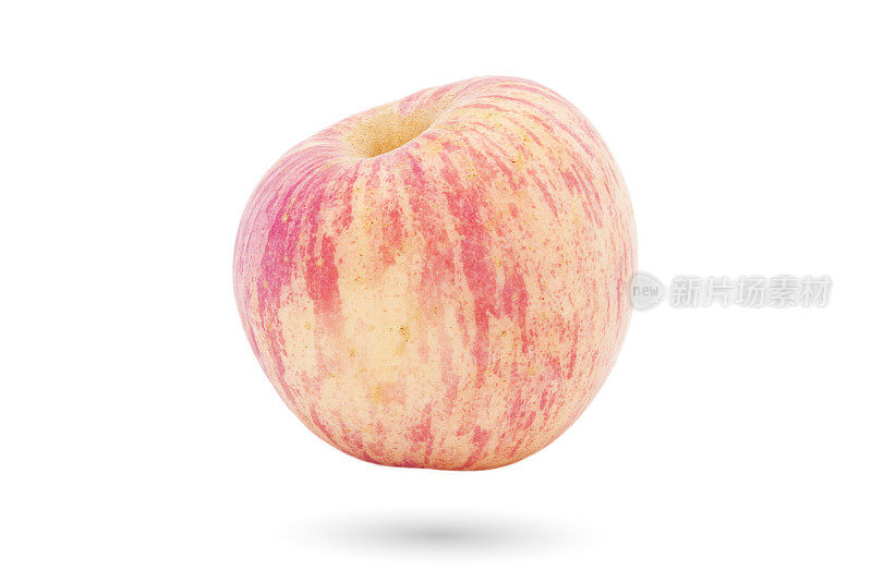 新鲜的红苹果孤立在白色背景与复制空间。