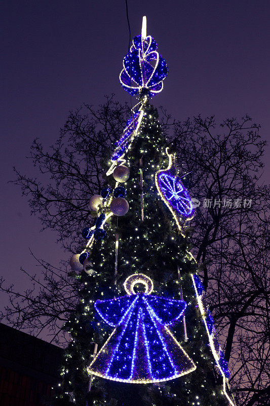 圣诞树，霓虹灯，圣诞，圣诞装饰品