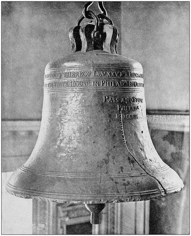 世界著名景点的古董照片:费城自由钟