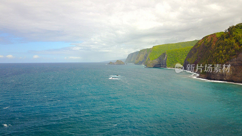 夏威夷大岛鸟瞰Polol山谷