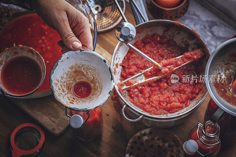 自制番茄酱的准备和瓶装保存