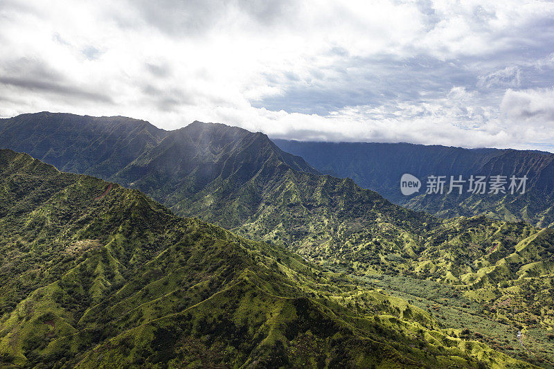 绿谷，考艾岛，夏威夷群岛