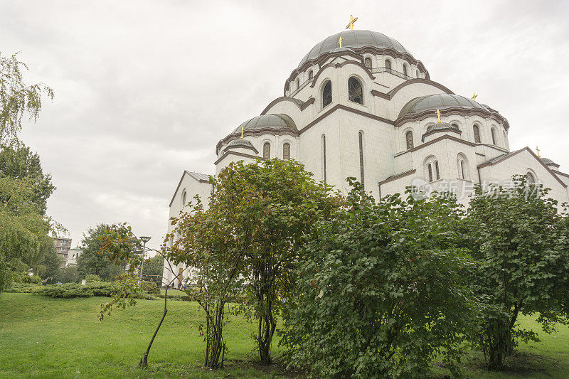 塞尔维亚贝尔格莱德东正教圣萨瓦教堂的外景