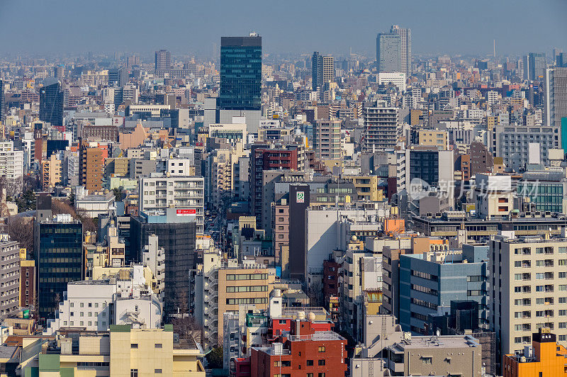 东京，日本现代城市景观