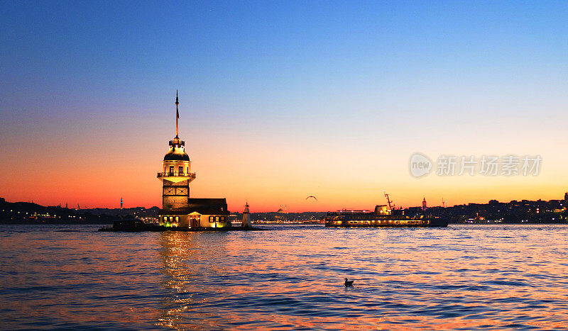 少女Tower-Maiden的Tower-Istanbul-Turkey