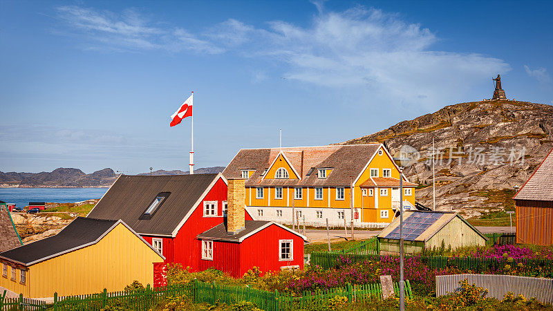 努克哥达布市全景格陵兰岛