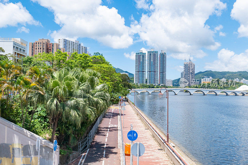 沙田区景色。香港新界