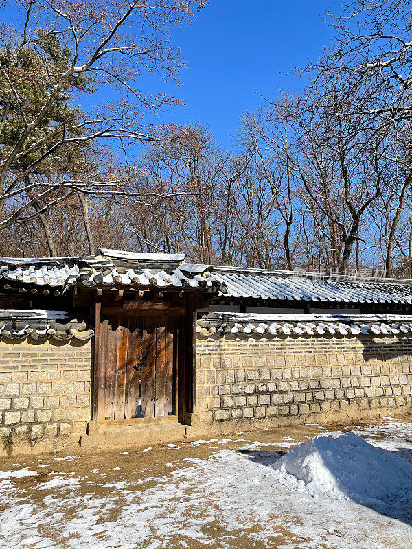 韩国的冬季景观