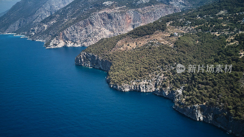 俯瞰地中海海岸，土耳其