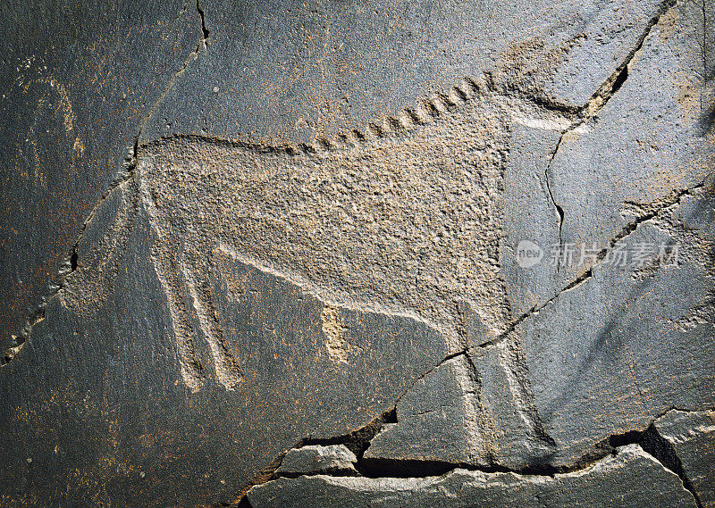 哈萨克斯坦坦加里的古岩画