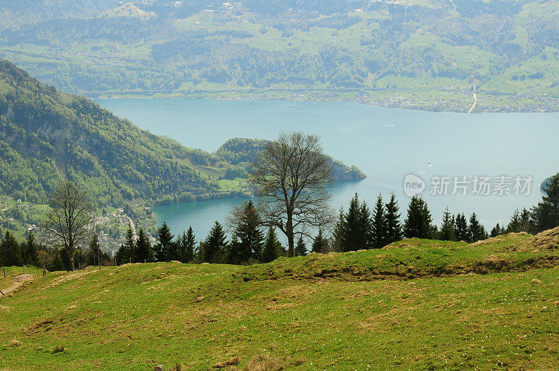 瑞士的高山和湖泊